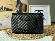Chanel Classic Flap V Pattern Bag with Silver Buckle 25cm - 3