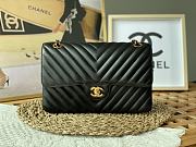 Chanel Classic Flap V Pattern Bag with Gold Buckle 25cm - 1