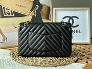 Chanel Classic Flap V Pattern Bag with Gold Buckle 25cm - 5