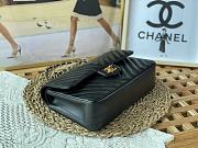 Chanel Classic Flap V Pattern Bag with Gold Buckle 25cm - 4