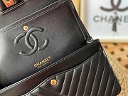 Chanel Classic Flap V Pattern Bag with Gold Buckle 25cm - 3