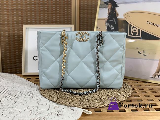 Chanel 22B Hobo Tote Bag in Blue A3660 41x24x10.5cm - 1