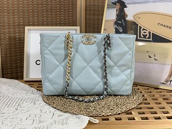 Chanel 22B Hobo Tote Bag in Blue A3660 41x24x10.5cm