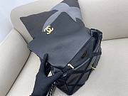 Chanel Crochet Calfskin Quilted Chain Bag in Black 26cm - 6
