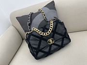 Chanel Crochet Calfskin Quilted Chain Bag in Black 26cm - 2
