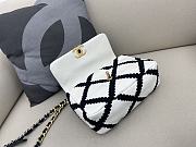Chanel Crochet Calfskin Quilted Chain Bag in White 26cm - 2