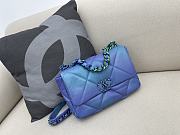 Chanel Crochet Calfskin Quilted Chain Bag in Blue 26cm - 1