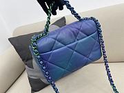 Chanel Crochet Calfskin Quilted Chain Bag in Blue 26cm - 2