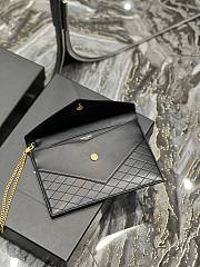 Saint Laurent Gaby Quilted Envelope Clutch 26x17cm - 3