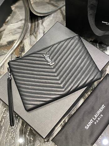 Saint Laurent Monogram Clutch in Black 30×21.5×2cm