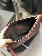 Saint Laurent Monogram Clutch in Red 30×21.5×2cm - 4