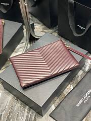 Saint Laurent Monogram Clutch in Red 30×21.5×2cm - 2