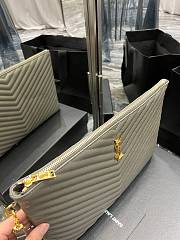 Saint Laurent Monogram Clutch in Grey 30×21.5×2cm - 6