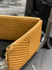 Saint Laurent Monogram Clutch in Brown 30×21.5×2cm - 5