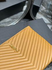 Saint Laurent Monogram Clutch in Brown 30×21.5×2cm - 4