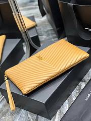 Saint Laurent Monogram Clutch in Brown 30×21.5×2cm - 3