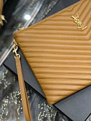 Saint Laurent Monogram Clutch in Brown 30×21.5×2cm - 2