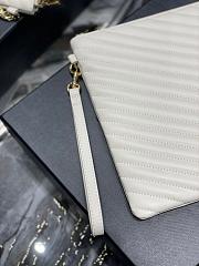 Saint Laurent Monogram Clutch in White 30×21.5×2cm - 5