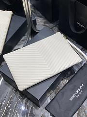 Saint Laurent Monogram Clutch in White 30×21.5×2cm - 3