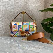 Fendi Baguette Multicolor Canvas Bag 26x13x6cm - 1
