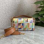 Fendi Baguette Multicolor Canvas Bag 26x13x6cm - 6