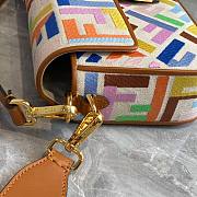 Fendi Baguette Multicolor Canvas Bag 26x13x6cm - 5