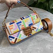 Fendi Baguette Multicolor Canvas Bag 26x13x6cm - 2