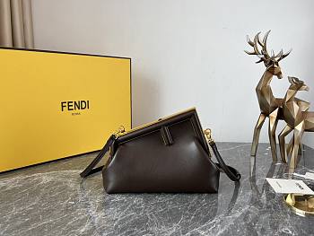 Fendi First Shoulder Bag in Black 25x9x18cm