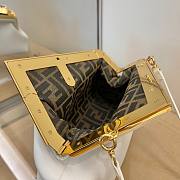 Fendi First Shoulder Bag in White 25x9x18cm - 6