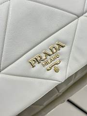 Prada System Nappa Patchwork Shoulder Bag in White 24x15x7.5cm - 6