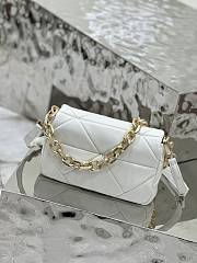 Prada System Nappa Patchwork Shoulder Bag in White 24x15x7.5cm - 5