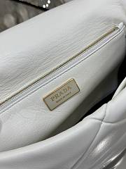 Prada System Nappa Patchwork Shoulder Bag in White 24x15x7.5cm - 3