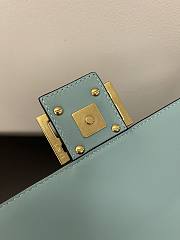 Fendi Baguette FF Logo Bag in Blue 26x13x6cm - 5