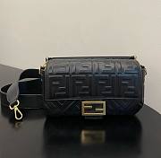 Fendi Baguette FF Logo Bag in Black 26x13x6cm - 1