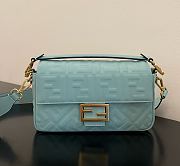 Fendi Baguette FF Logo Bag in Blue 26x13x6cm - 1