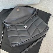 Saint Laurent LouLou Puffer Small Chain Black Bag in Quilted Lambskin with Black Hardware 23×15.5×8.5cm - 5