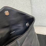 Saint Laurent LouLou Puffer Small Chain Black Bag in Quilted Lambskin with Silver Hardware 23×15.5×8.5cm - 5