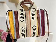 Chloe Shopper Woody Small Bag in Multi/Brown 26x20x8cm - 2