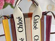 Chloe Shopper Woody Small Bag in Multi/Brown 26x20x8cm - 6