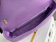 Chanel Flap Bag Purple Bag 18x27x8cm - 6