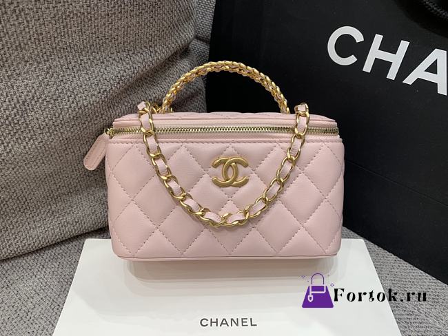 Chanel Vanity Com Corrente Pink 17x9.5x8cm - 1