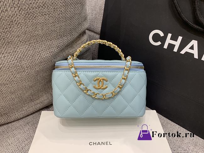 Chanel Vanity Com Corrente Blue 17x9.5x8cm - 1
