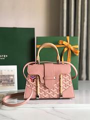 Goyard Saigon Structure Nano Bag Pink Goyardine Silver Hardware 21x14x8.5cm - 1