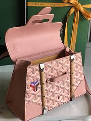 Goyard Saigon Structure Nano Bag Pink Goyardine Silver Hardware 21x14x8.5cm - 4