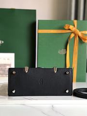 Goyard Saigon Structure Nano Bag Black Goyardine Silver Hardware 21x14x8.5cm - 4