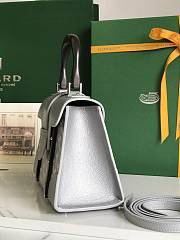 Goyard Saigon Structure Nano Bag Grey Goyardine Silver Hardware 21x14x8.5cm - 4