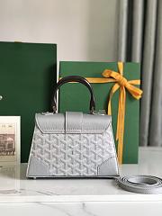 Goyard Saigon Structure Nano Bag Grey Goyardine Silver Hardware 21x14x8.5cm - 2