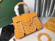 Goyard Saigon Structure Nano Bag Yellow Goyardine Silver Hardware 21x14x8.5cm - 6