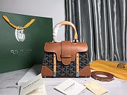 Goyard Saigon Structure Nano Bag Black and Tan Goyardine Silver Hardware 21x14x8.5cm - 1