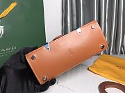 Goyard Saigon Structure Nano Bag Black and Tan Goyardine Silver Hardware 21x14x8.5cm - 3